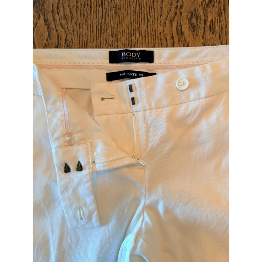 VTG Y2K Victoria's Secret Body‎ by Victoria The Kate Fit White Wide Leg Pants 8 - Picture 5 of 7